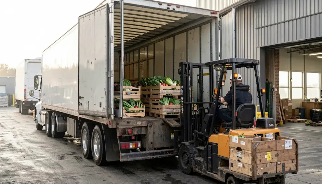 forklift-loading-cargo-truck